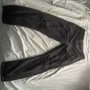 Ripped jeans, worn a few times. American eagle